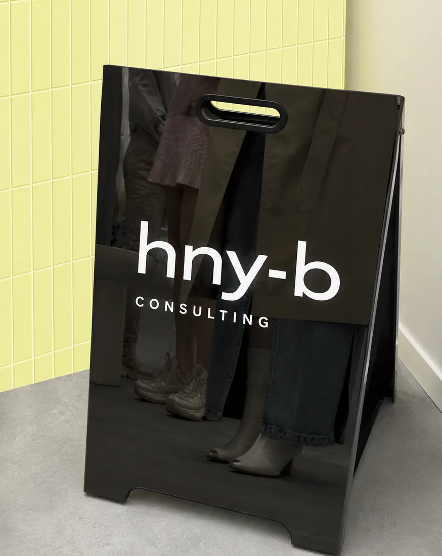 HNY-B Consulting brand signage