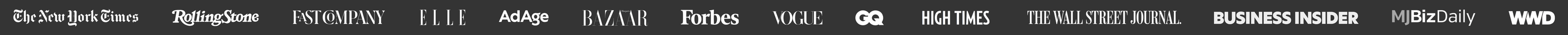 Press secured for clients and brands in outlets including The New York Times, Rolling Stone, Forbes, Vogue, GQ, The Wall Street Journal, Business Insider and WWD